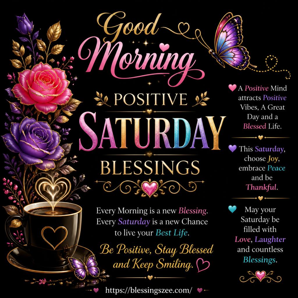 Good Morning Positive Saturday Blessings