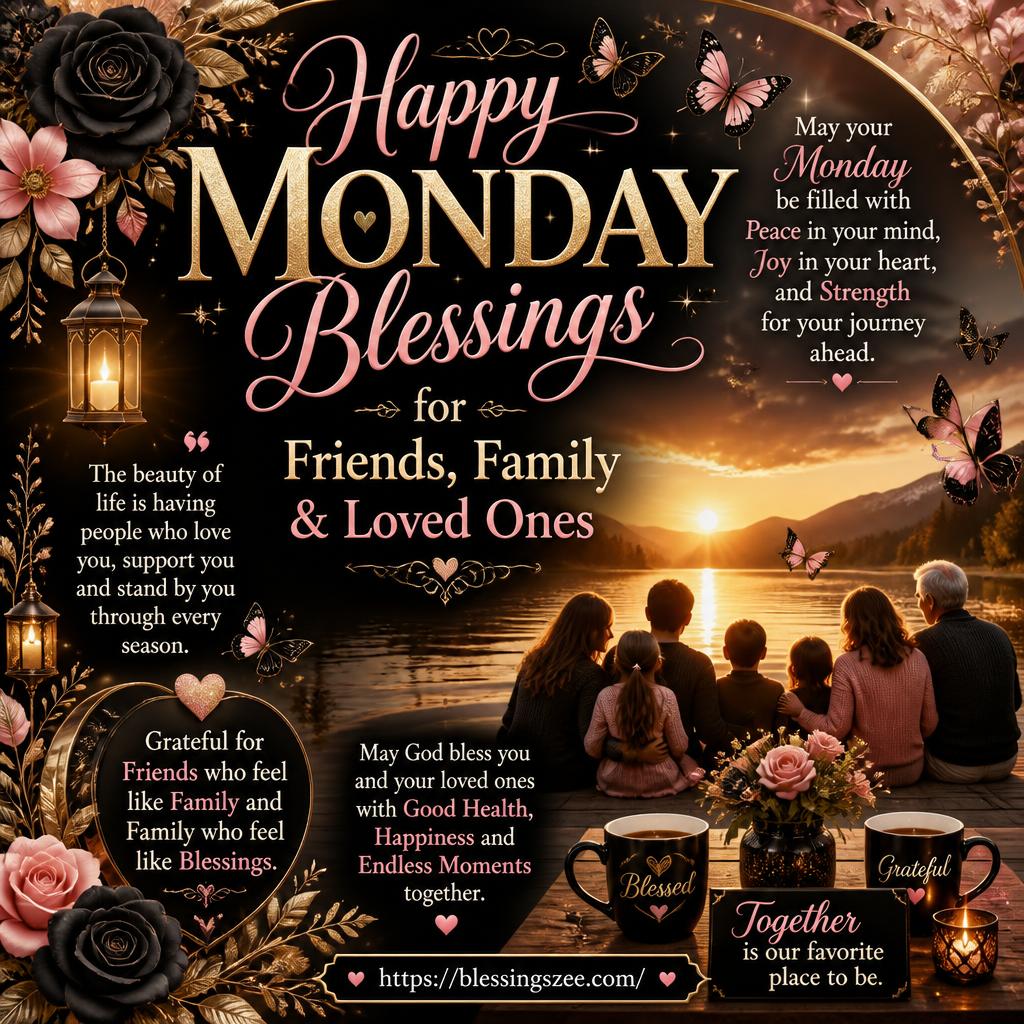 Happy Monday Blessings for Friends, Family & Loved Ones