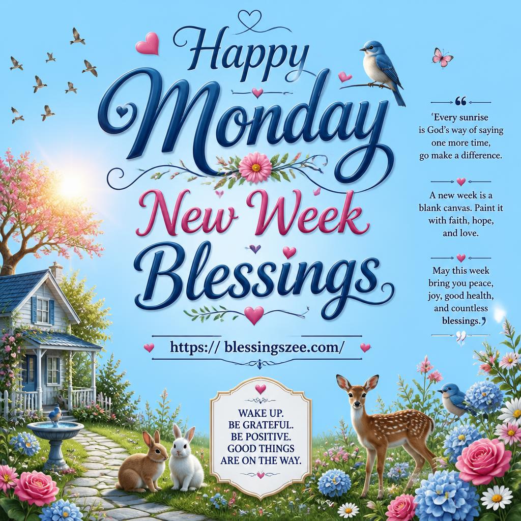 Happy Monday New Week Blessings