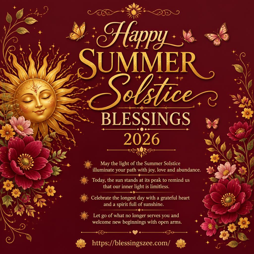 Happy Summer Solstice Blessings 2026