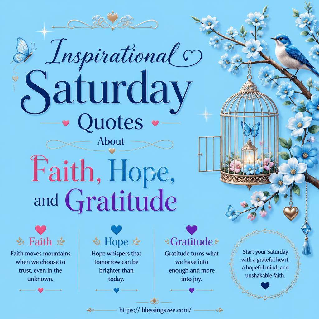 Inspirational Saturday Quotes About Faith, Hope, and Gratitude