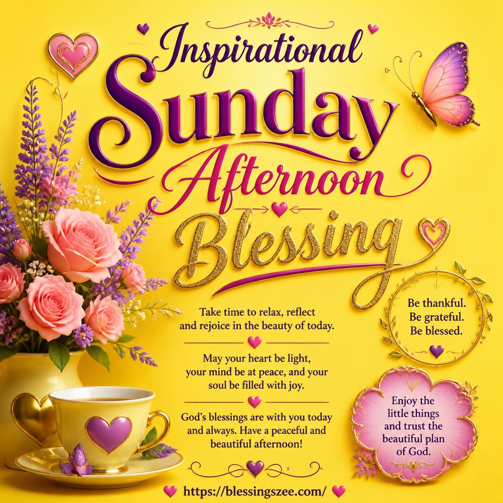 Inspirational Sunday Afternoon Blessing