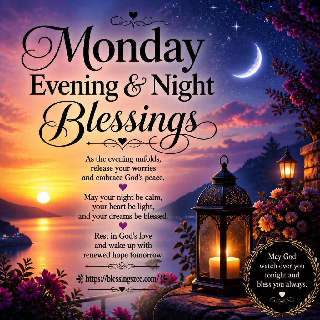 Monday Evening & Night Blessings