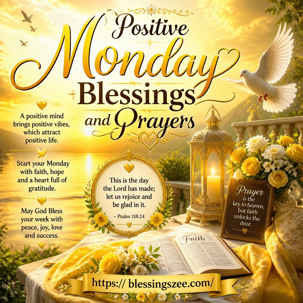 Positive Monday Blessings and Prayers