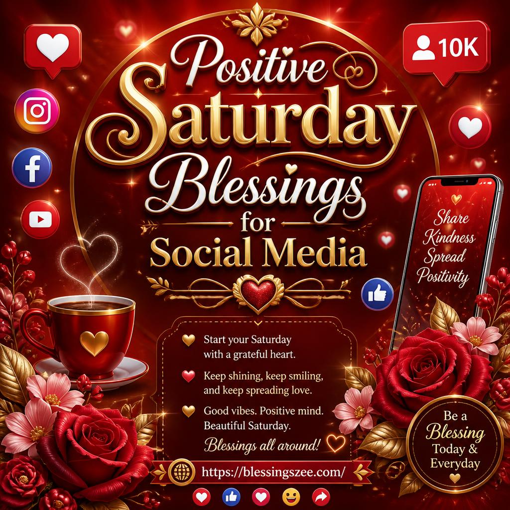 Positive Saturday Blessings for Social Media