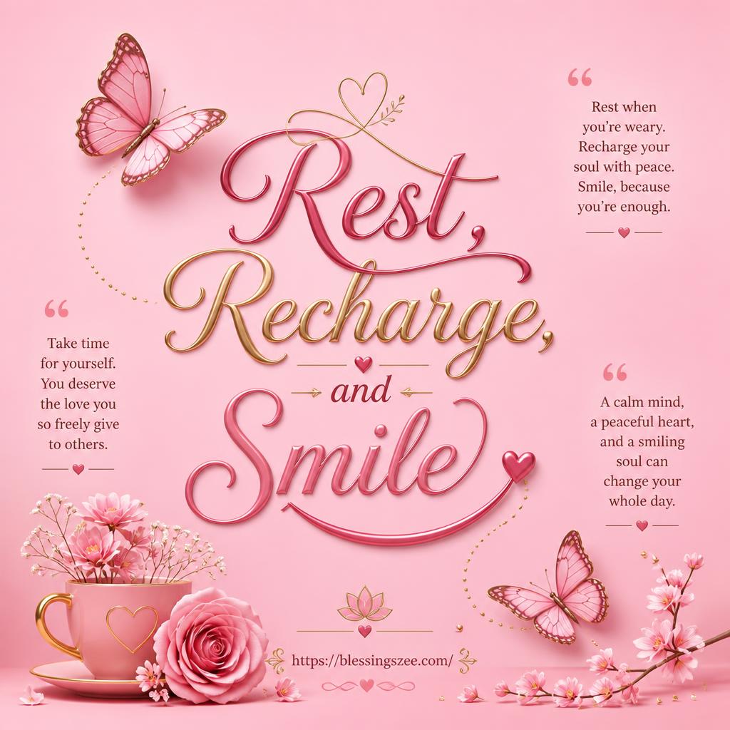 Rest, Recharge, and Smile