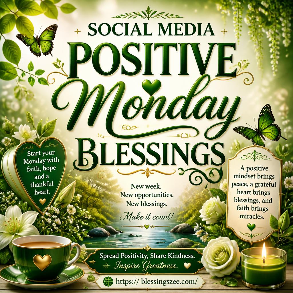 Social Media Positive Monday Blessings