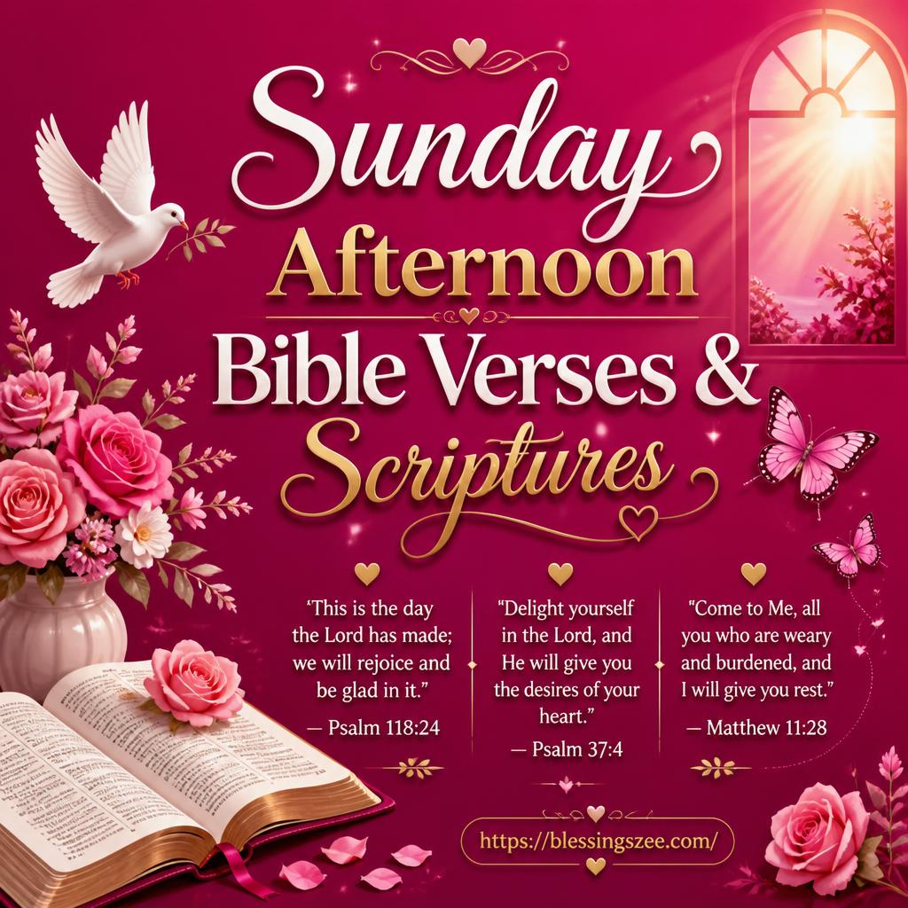 Sunday Afternoon Bible Verses & Scriptures