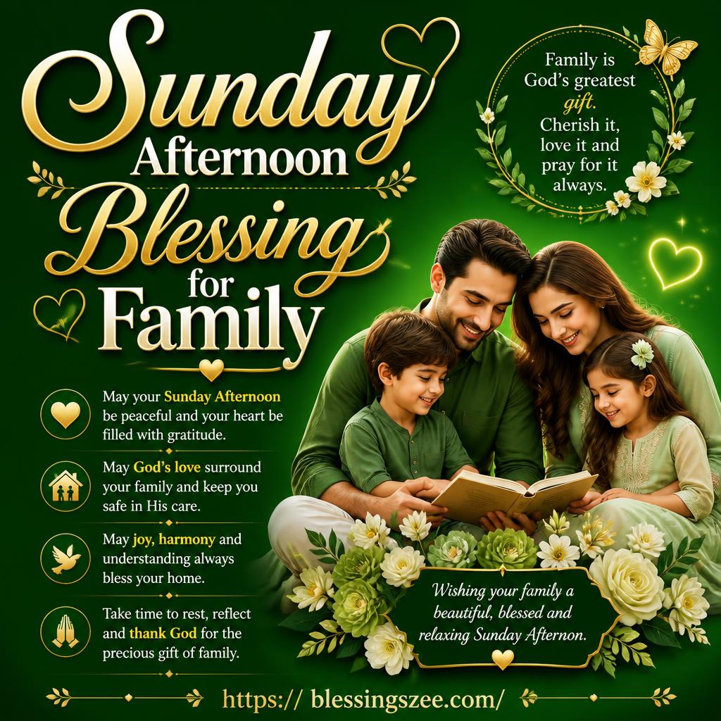 Sunday Afternoon Blessing for Family