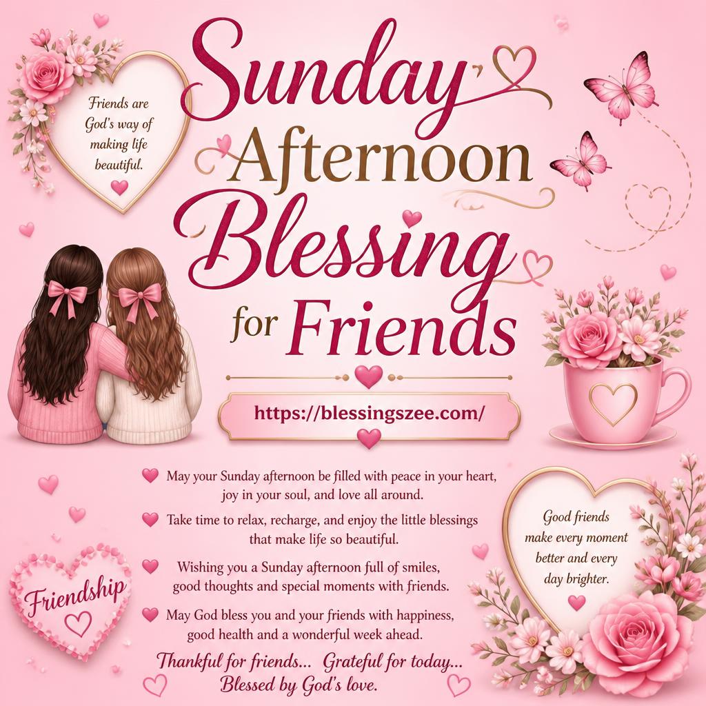 Sunday Afternoon Blessing for Friends