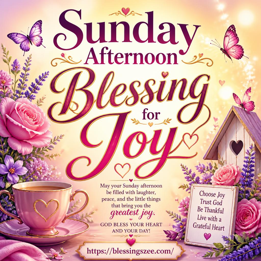 Sunday Afternoon Blessing for Joy