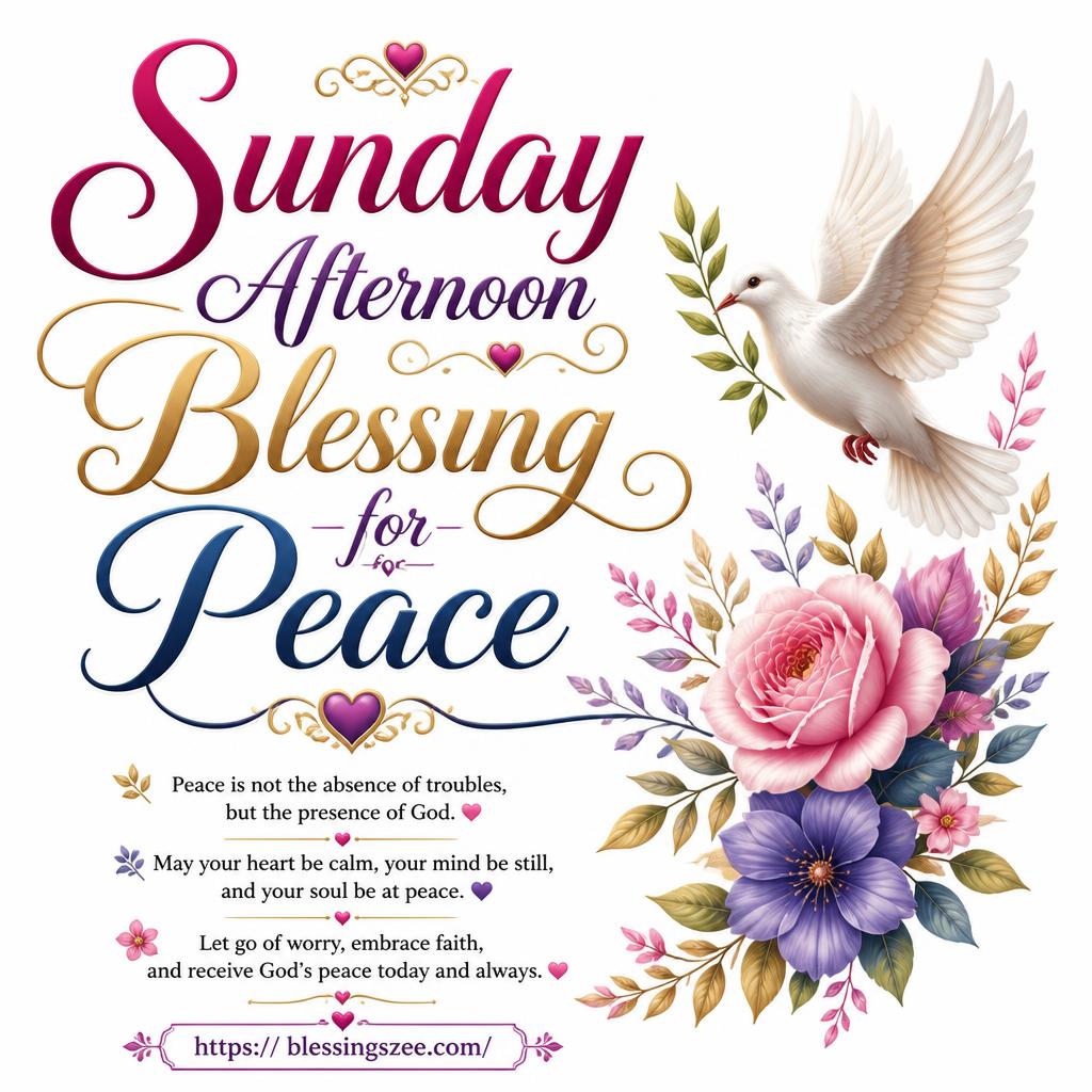 Sunday Afternoon Blessing for Peace