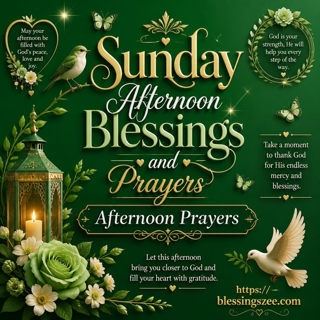 Sunday Afternoon Blessings and Prayers Afternoon Prayers