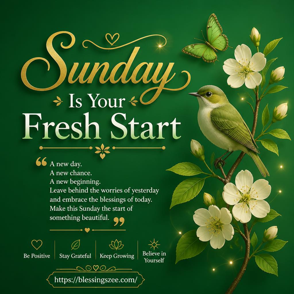 Sunday Is Your Fresh Start