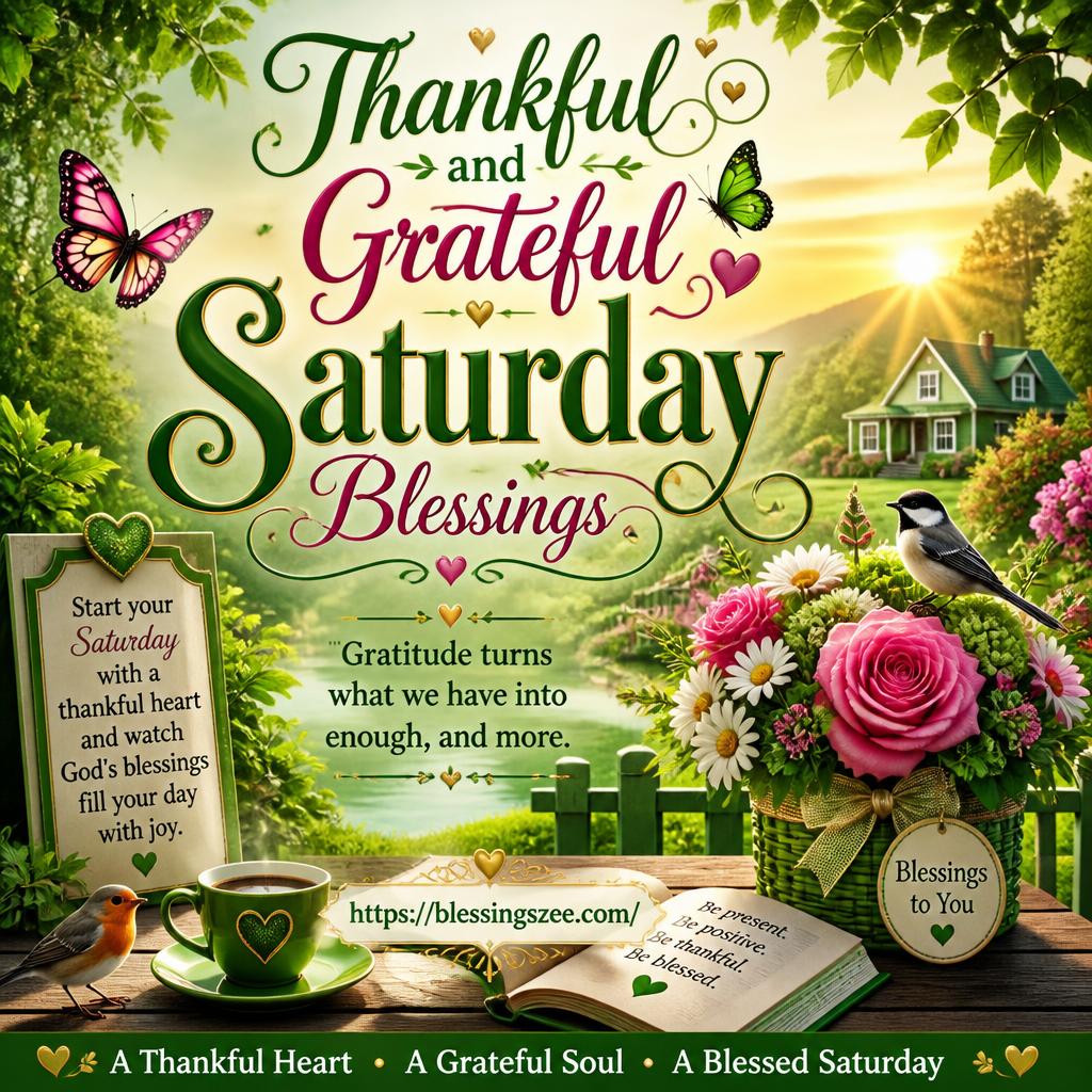 Thankful and Grateful Saturday Blessings