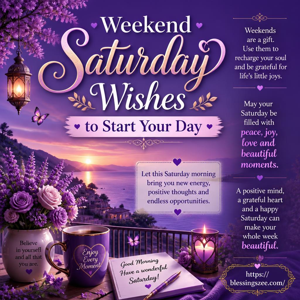 Weekend Saturday Wishes to Start Your Day