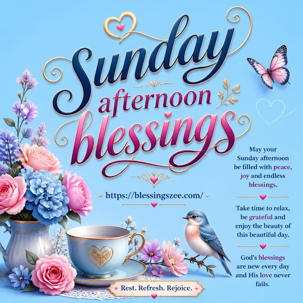 Sunday Afternoon Blessings With Images