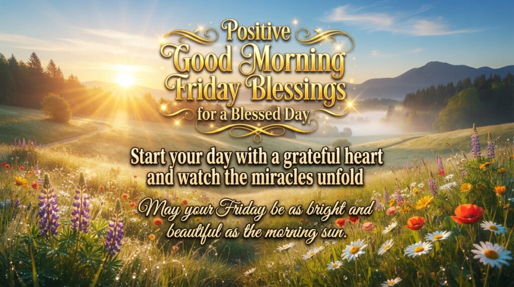 Positive Good Morning Friday Blessings for a Blessed Day