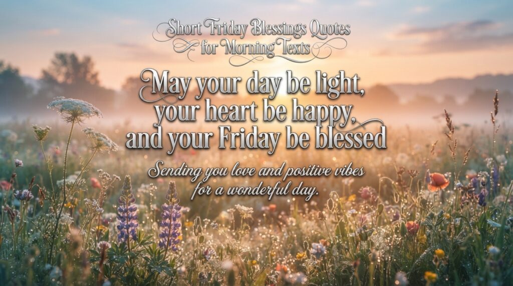 Short Friday Blessings Quotes for Morning Texts