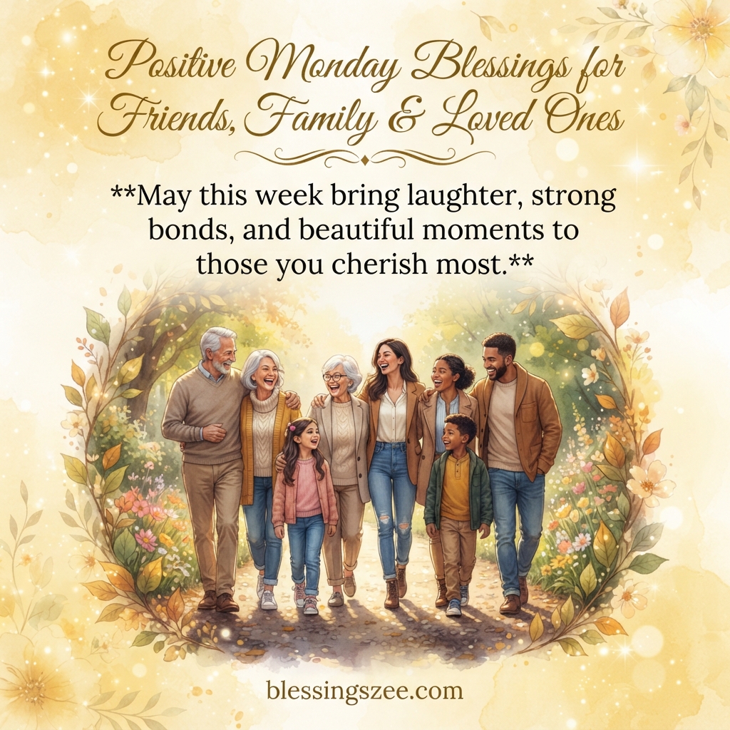 Positive Monday Blessings for Friends, Family & Loved Ones