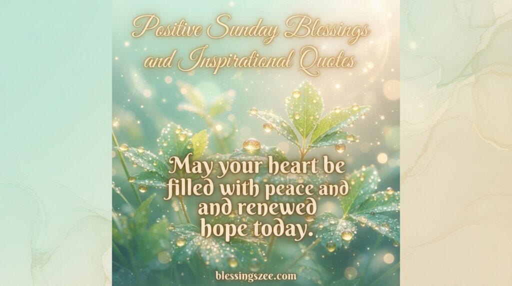 Positive Sunday Blessings and Inspirational Quotes