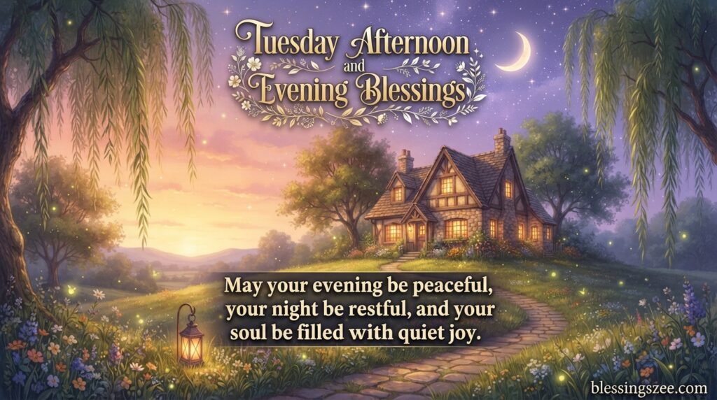 Tuesday Afternoon and Evening Blessings