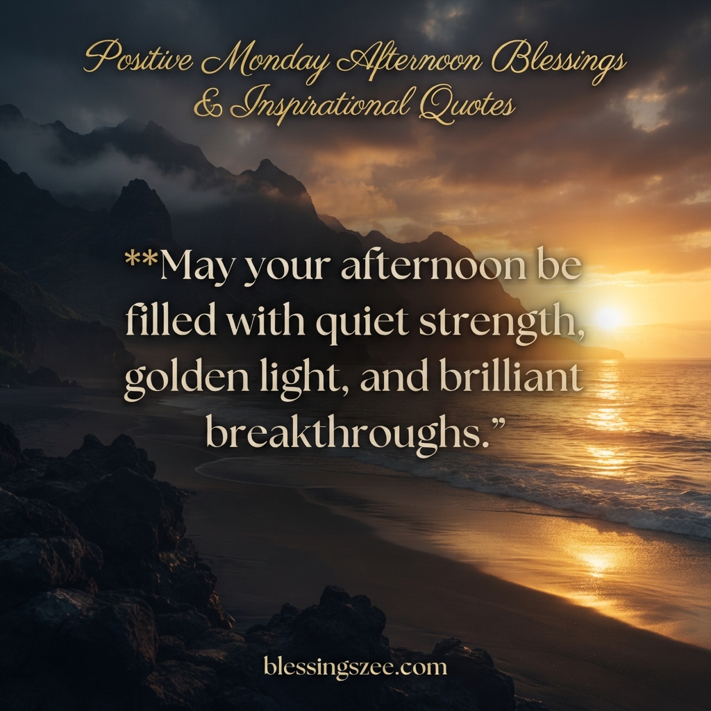 Positive Monday Afternoon Blessings & Inspirational Quotes