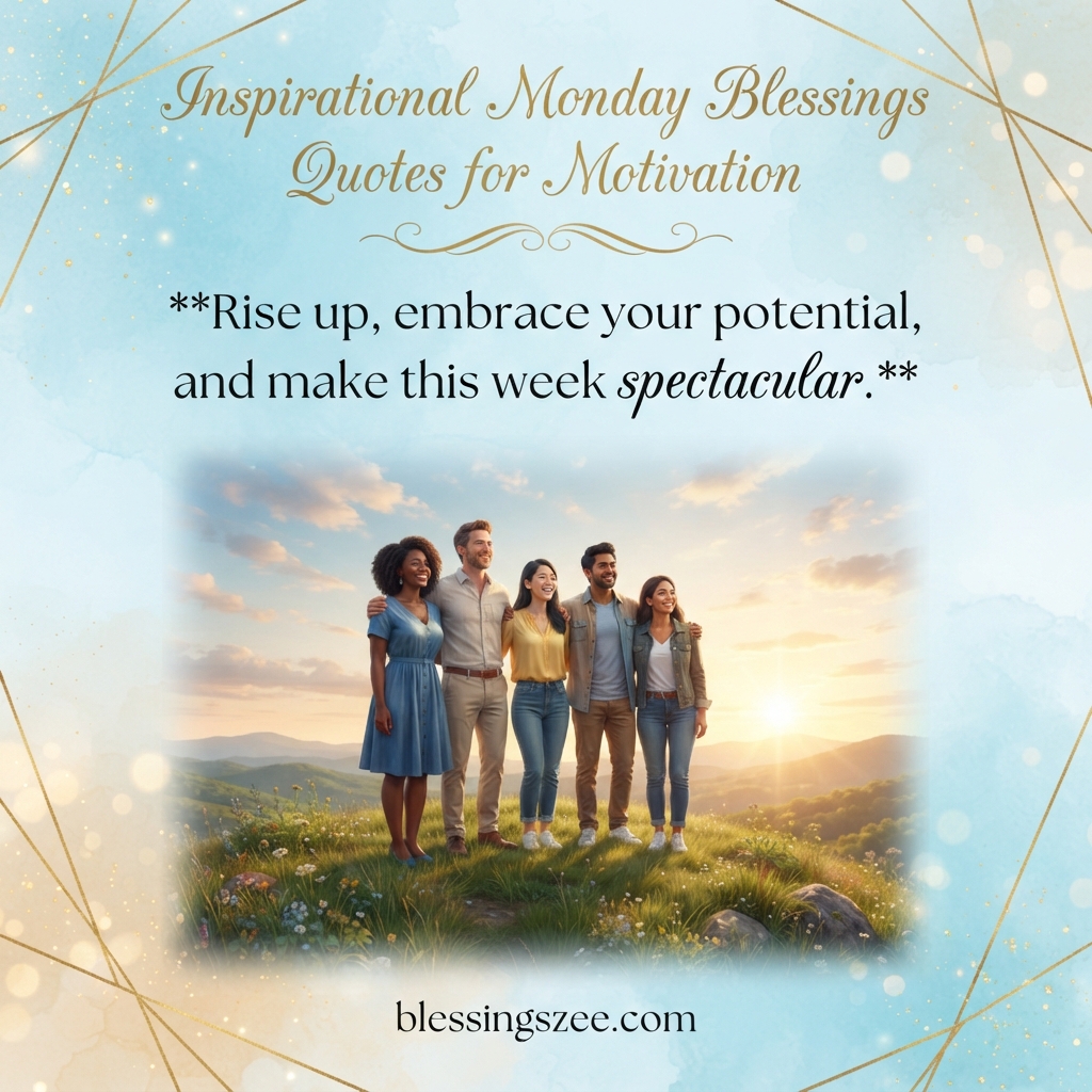 Inspirational Monday Blessings Quotes for Motivation