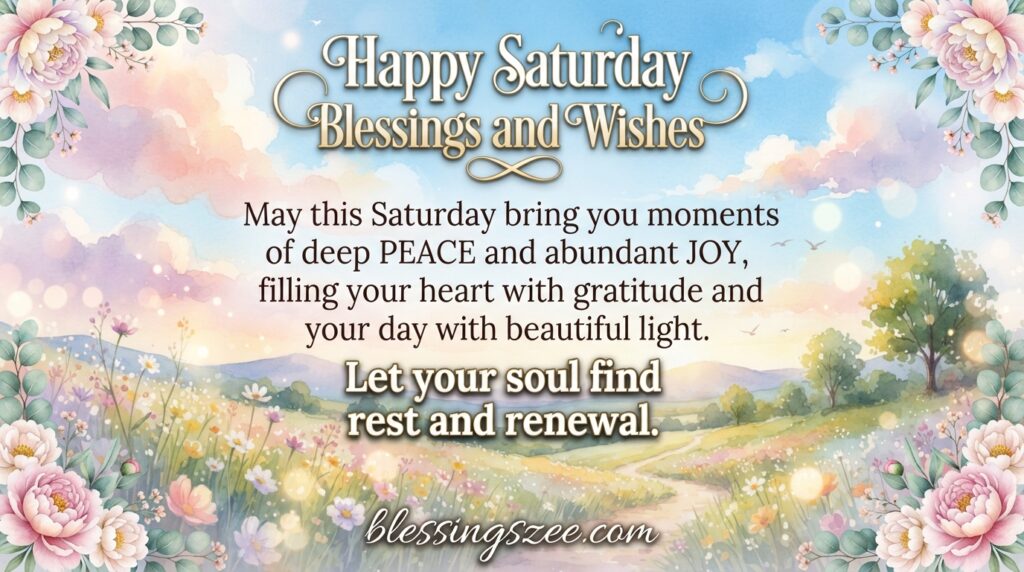 Beautiful Saturday Blessings