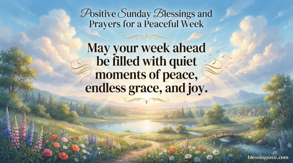 Positive Sunday Blessings and Prayers for a Peaceful Week
