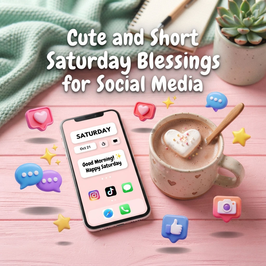 Cute and Short Saturday Blessings for Social Media