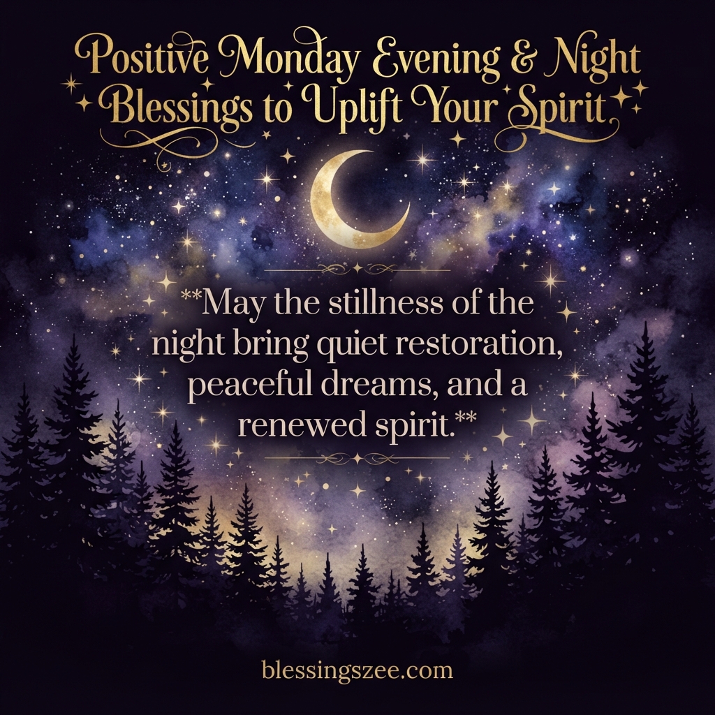 Positive Monday Evening & Night Blessings to Uplift Your Spirit
