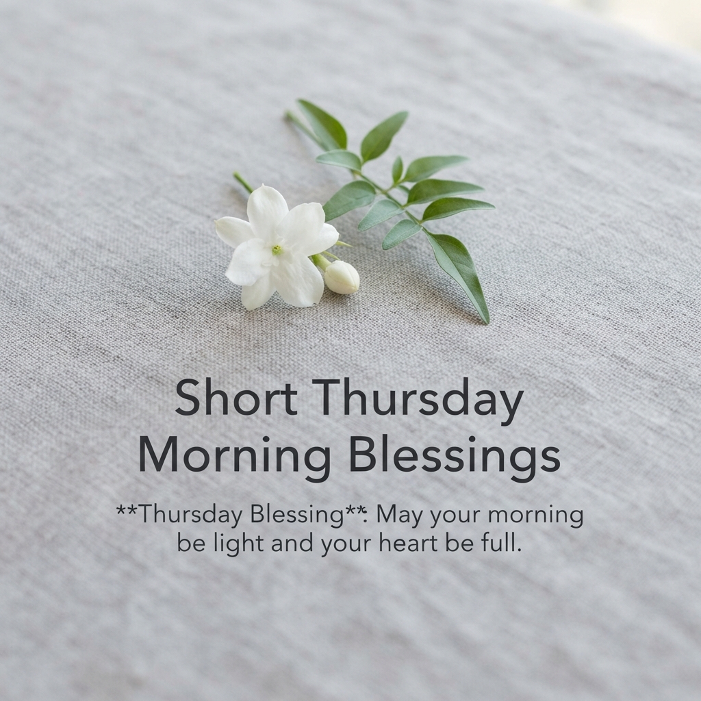 Short Thursday Morning Blessings