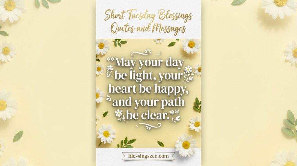 Short Tuesday Blessings Quotes and Messages