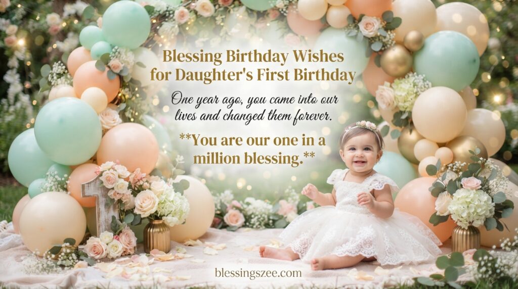 Blessing Birthday Wishes for Daughter's First Birthday