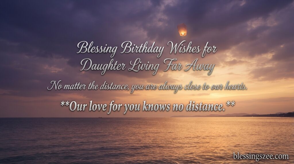 Blessing Birthday Wishes for Daughter Living Far Away