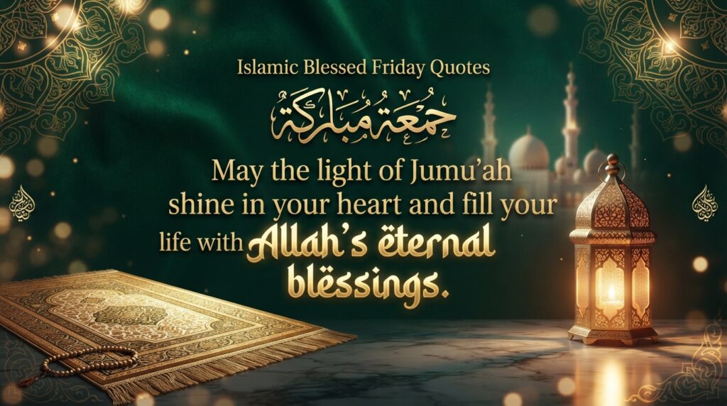 Islamic Blessed Friday Quotes (Jumu'ah Mubarak)
