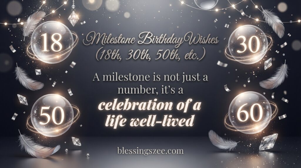 Milestone Birthday Wishes (18th, 30th, 50th, etc.)