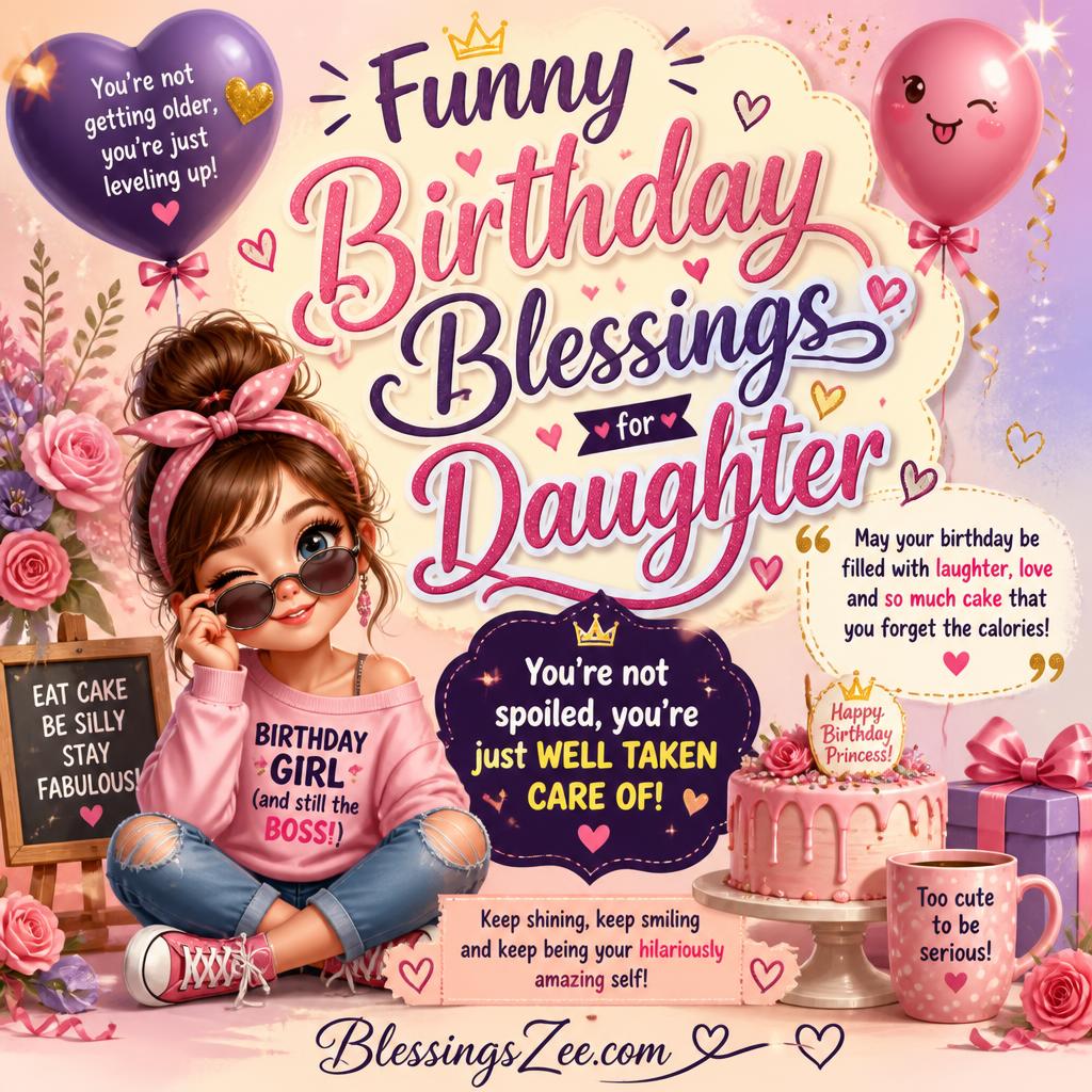 Funny Birthday Blessings for Daughter