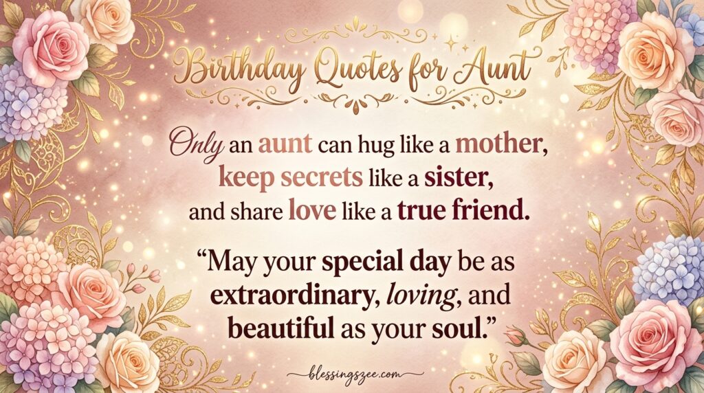 Birthday Quotes for Aunt