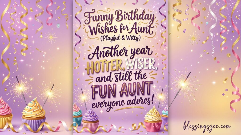 unny Birthday Wishes for Aunt (Playful & Witty)