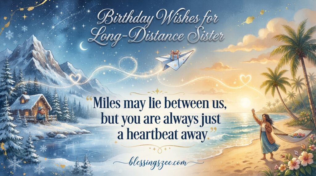 Birthday Wishes for Long-Distance Sister
