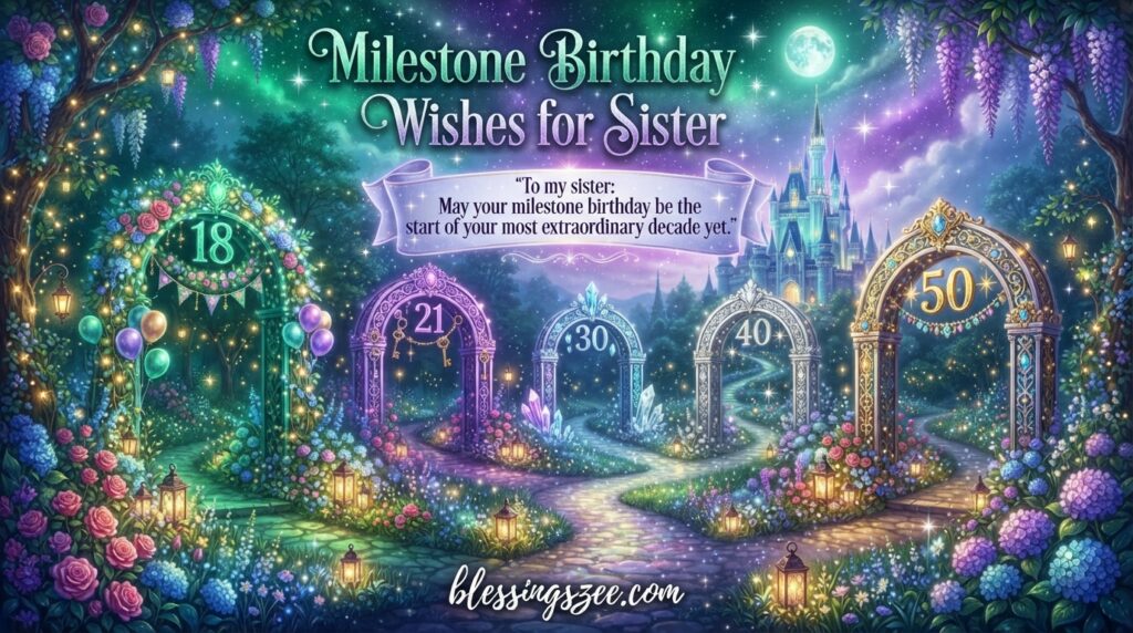 Milestone Birthday Wishes for Sister (18th, 21st, 30th, 40th, 50th)