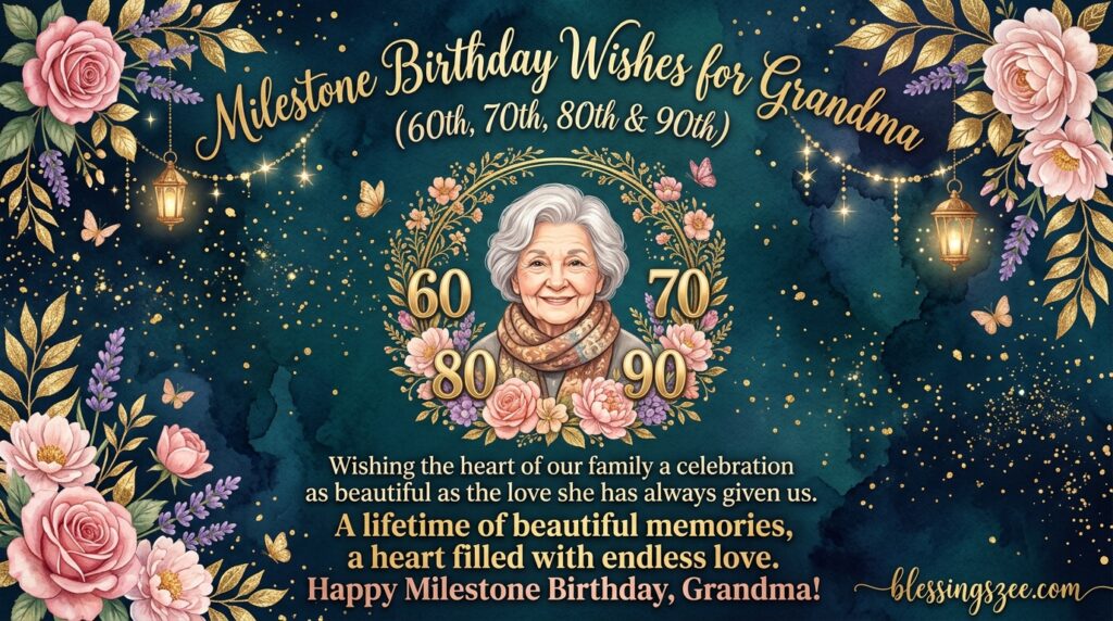Milestone Birthday Wishes for Grandma (60th, 70th, 80th & 90th)
