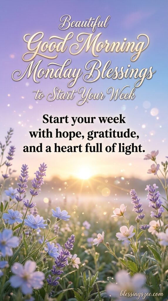 Beautiful Good Morning Monday Blessings to Start Your Week