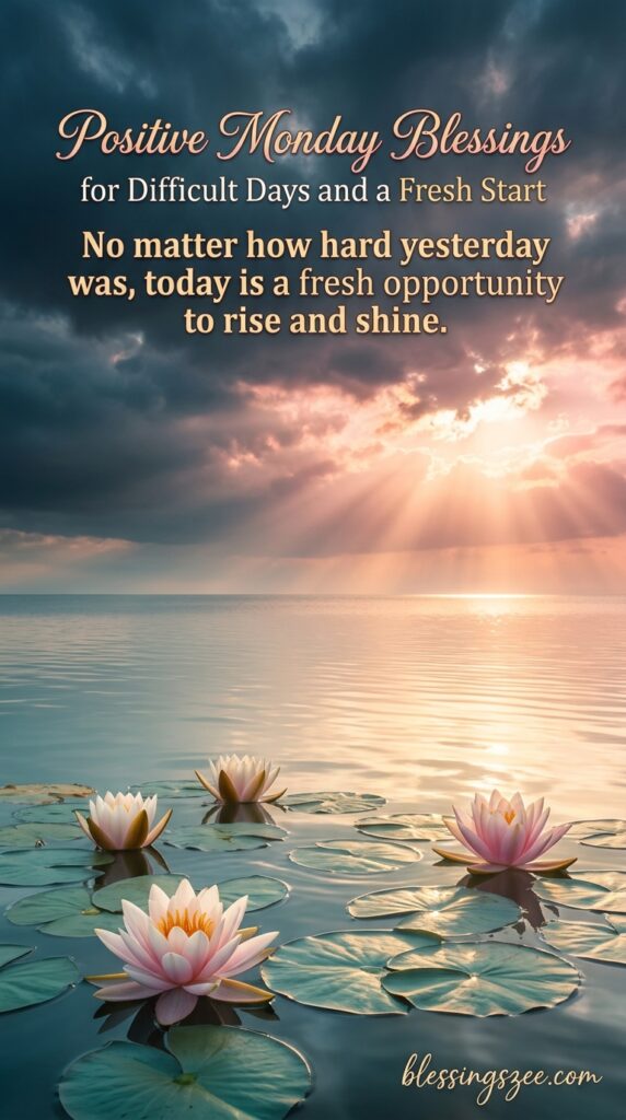 Positive Monday Blessings for Difficult Days and a Fresh Start