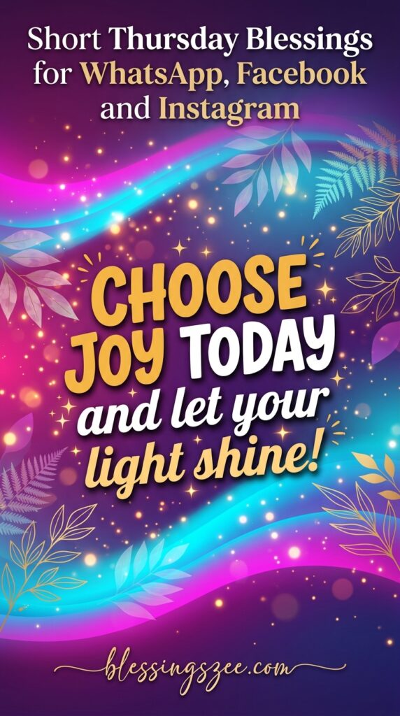 Short Thursday Blessings for WhatsApp, Facebook and Instagram