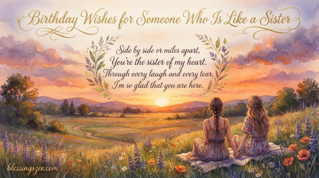 Birthday Wishes for Someone Who Is Like a Sister (Best Friend / Cousin)
