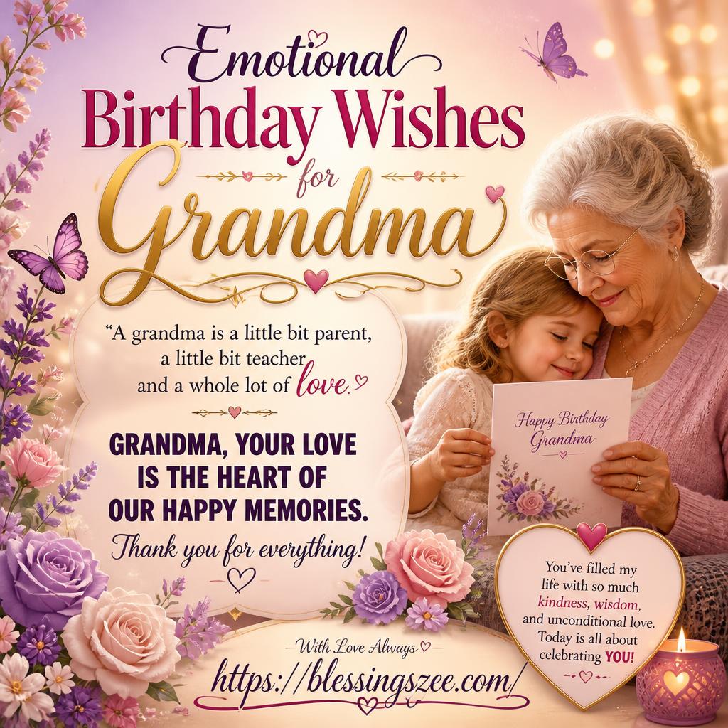 Emotional Birthday Wishes for Grandma