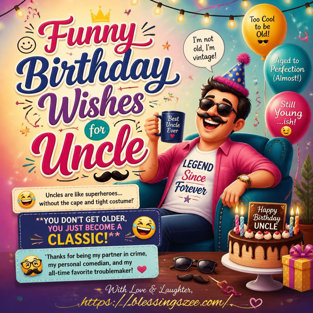 Funny Birthday Wishes for Uncle